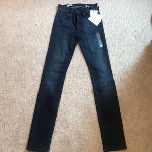 GAP SLIM STRAIGHT NAVY DENIM PANTS